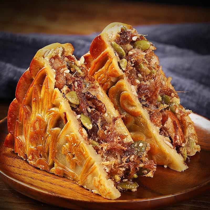 月粒苏广式月饼传统金火腿伍仁叉烧肉松1-8斤中秋节大月饼礼盒装