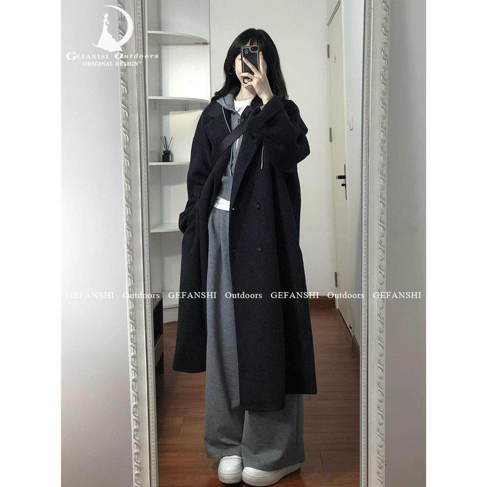 德国双面羊绒大衣女款中长版2026秋冬新款高端过膝显瘦羊毛呢外套