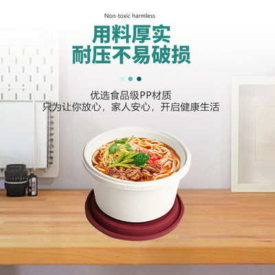 食品级一次性防盗扣带盖餐盒碗汤桶粥桶380-1750ml加厚防摔打包盒