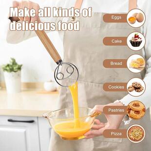 Dough Steel Stainless Bread Traditional Style Whisk Premium