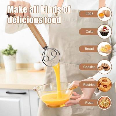Premium Stainless Steel Dough Whisk Traditional Style Bread