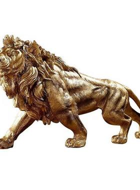 创意雄狮雕塑摆件客厅电视柜酒柜装饰品办公室桌面树脂工艺品礼品