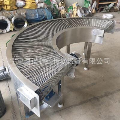 喷油清洗网带输送机18090度网带转弯机多层电加热烘干机