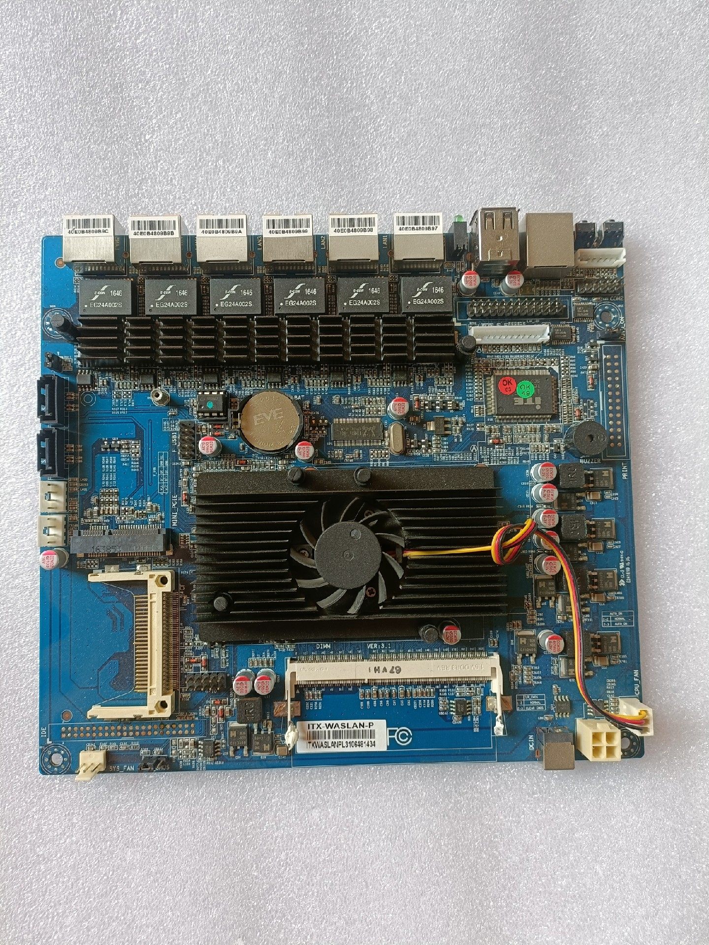 6网口千兆 D525集成CPU 低工耗ros维盟wayos软