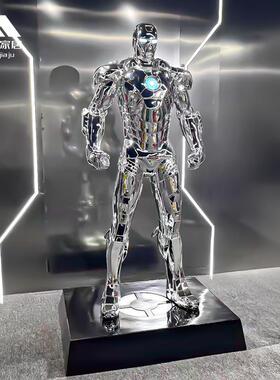 酒吧网咖发光钢铁侠雕塑模型1比1大型摆件商场游乐园门口漫威装饰