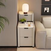 客厅沙发边柜小型实木可移动茶几高级极窄侧边小边几迷你柜置物架