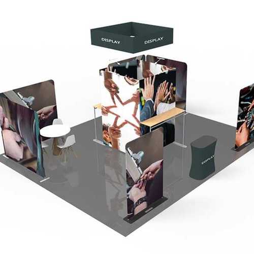 快幕秀展位展示 广告展示位搭建 铝合金展示架