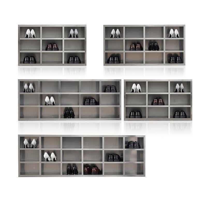 不锈钢鞋柜无尘车间实验室食品厂单面双面带门换鞋柜可坐式换鞋凳