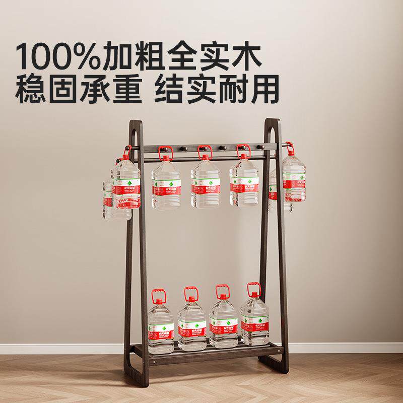 落地置实木挂架衣卧室放脱下的衣服物架家用衣风帽架胡桃DHI次净
