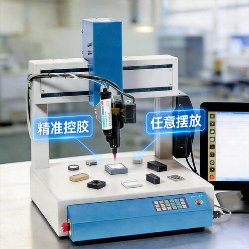 桌面式视觉全自动点胶机无需治具任意摆放精密点胶涂胶灌胶