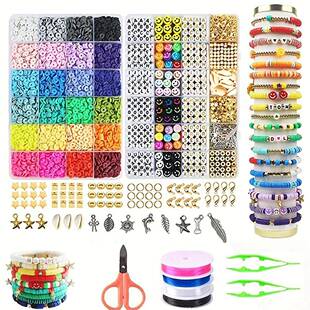 7200 pcs Preppy Friendship Bracelet Making Kit with Polymer