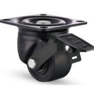 CEL41-D65-N 2.5寸黑色支架低重心 刹车轮 怡合达脚轮