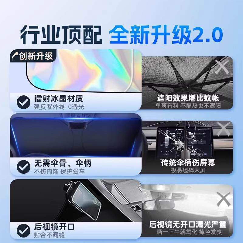 ?德遮国汽车遮阳防挡前档阳帘伞晒隔YWM遮热光帘板车内玻璃罩2025