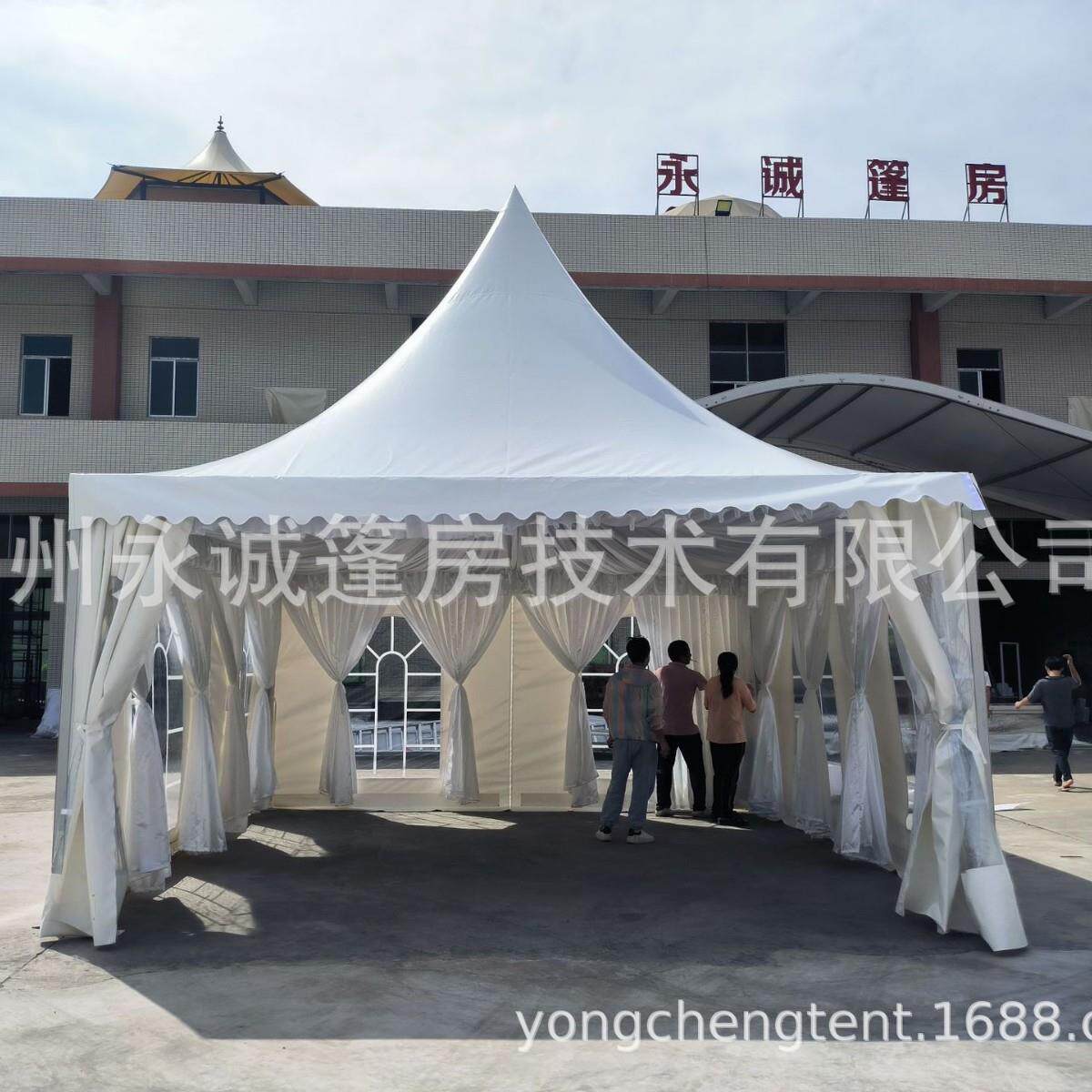 户外广告活动展览铝合金尖顶帐篷停车场白色可移动婚庆帐篷