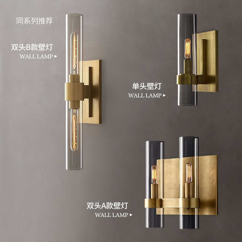 美式全铜客厅壁灯走廊设计师背景墙现代简约卧室床头灯工厂直销,家装灯饰光源,壁灯,淘宝优惠券,粉丝福利购,淘宝优惠卷