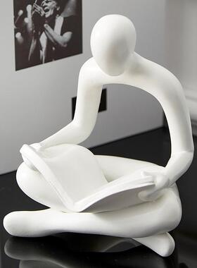 房创意小众感象抽艺摆件客厅书架电F966SM5H视柜装饰品术坐姿轻奢