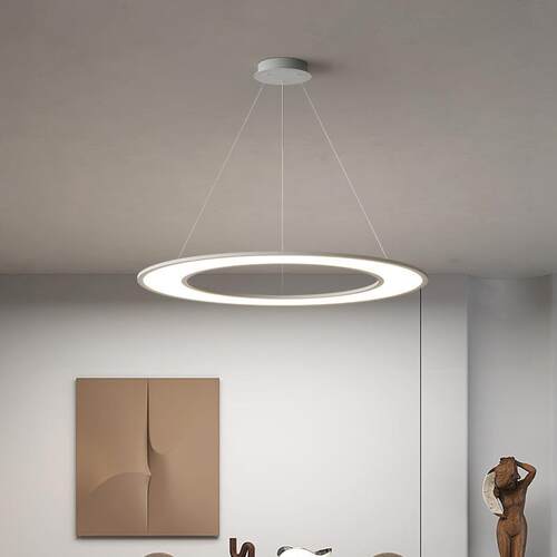 极简超薄餐厅客厅吊灯圆环现代简约北欧设计师loft公寓led灯具