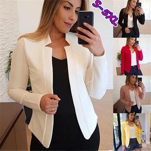 long suit sleeved top jacket open Thin