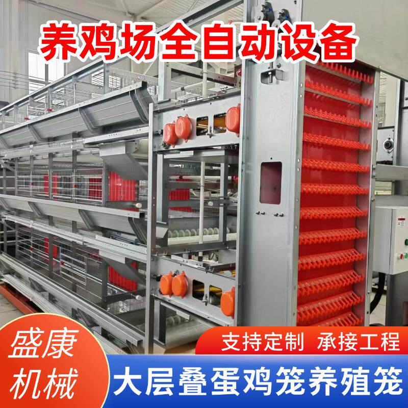 全自动大层叠立式蛋鸡笼养殖场农用养鸡自动上料机械设备蛋鸡笼