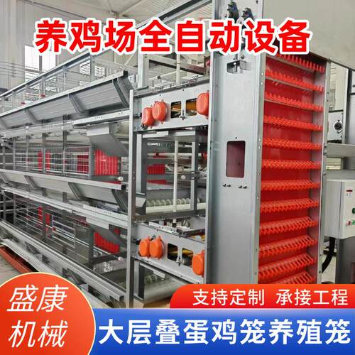 全自动大层叠立式蛋鸡笼养殖场农用养鸡自动上料机械设备蛋鸡笼