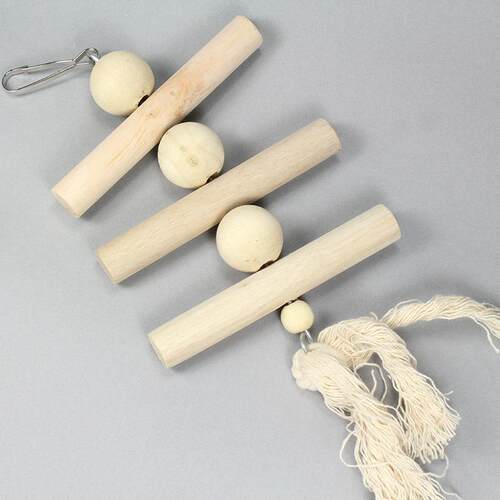 原色实木益智啃咬鸟玩具 鹦鹉玩具 实木玩具 鸟笼配件W