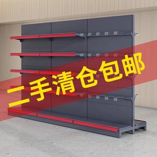 需定制超市货架商店展示架铺小卖部商超便利店单双面二手清仓多层
