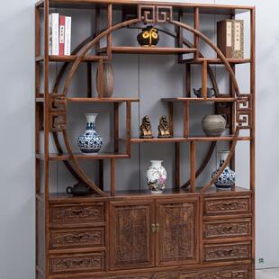 书柜古董F97M7SST茶室置物架客 15米.3米.2.米博古架实1木1新中式