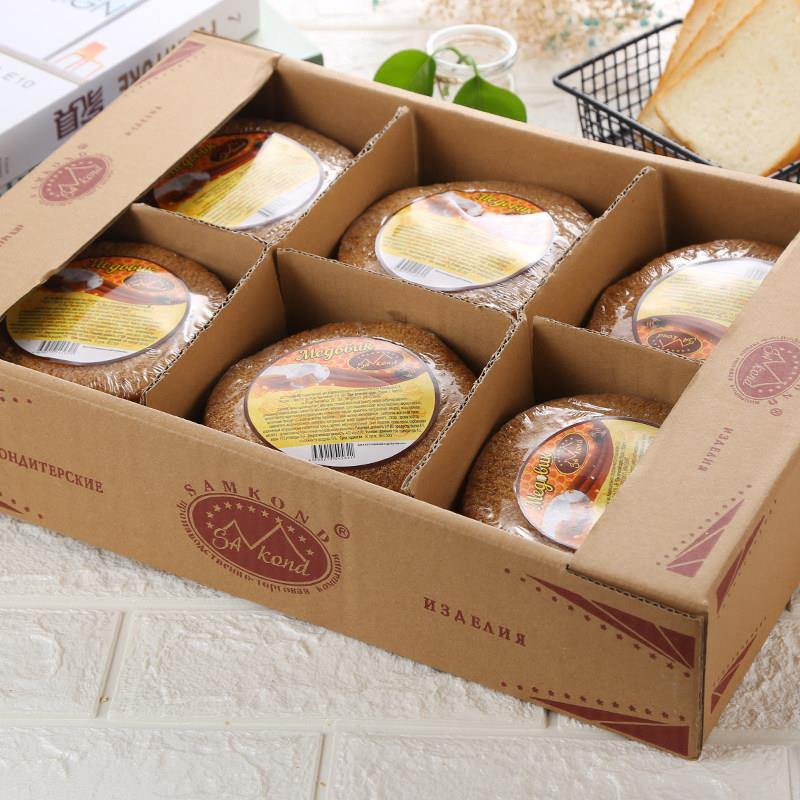 俄罗斯风味提拉米苏正宗蜂蜜蛋奶油千层零食品早餐整箱糕6个包装