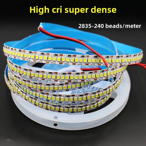 Led灯条12V2835贴片240珠超密高亮度高色号不干胶装饰展示柜线灯