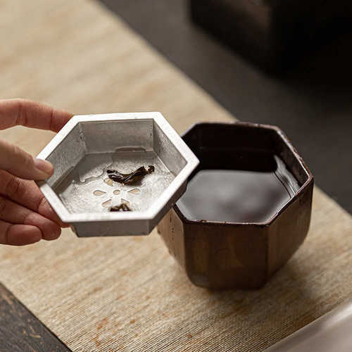 陶瓷复古建水做旧储水干泡台水孟小号茶壶承盘中式家用废水茶渣缸