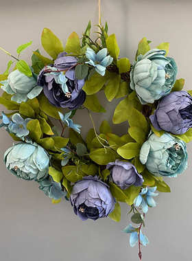 40CM仿真花花环圣诞花环门饰门楣