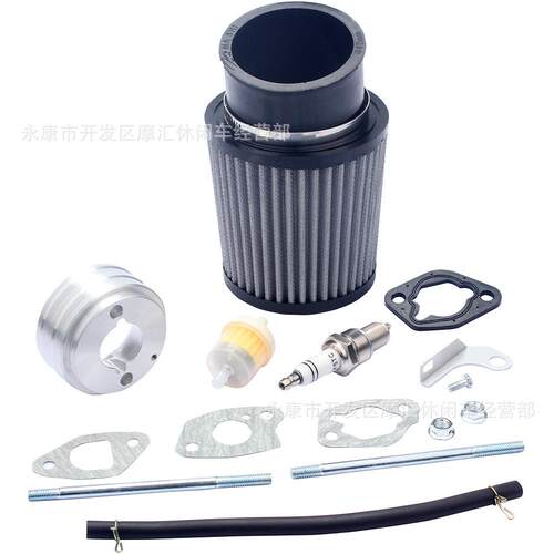 迷你卡丁适用Predator212cc6.5发动机空气滤清器火花塞进气套件