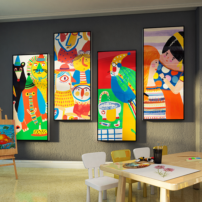 画室布置装饰美术教室墙贴素描班插画幼儿园文化建设环创主题材料图片