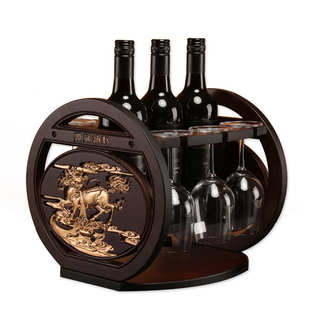 实木酒架摆件创意酒架餐厅欧式酒杯架高脚杯架悬挂葡萄酒架