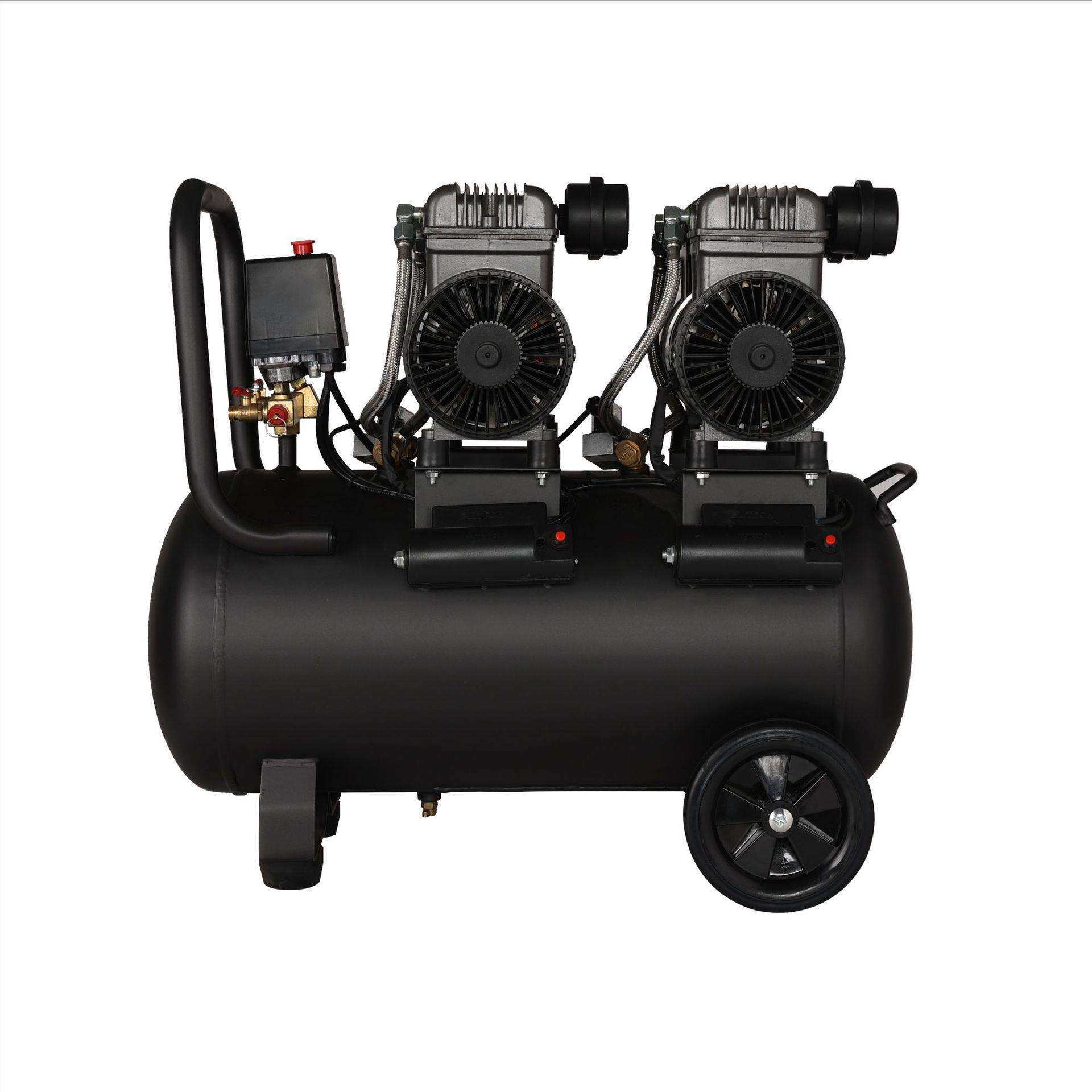 欧堡静音式空压机二极无油机50L双头3000W