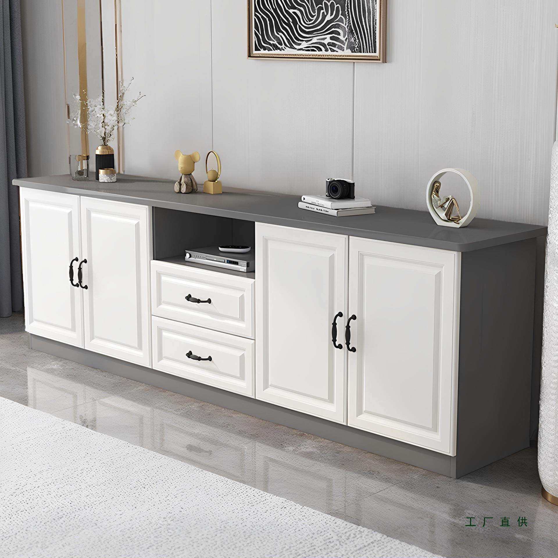 实木电视柜现代简约小户型客厅落地柜家用一体组合高款收纳储物柜