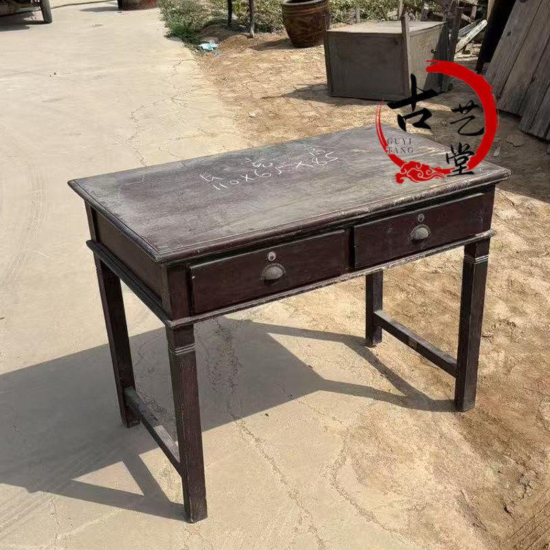 老式公桌老物件实木书桌课桌讲桌影视道具老旧家具农家乐装饰