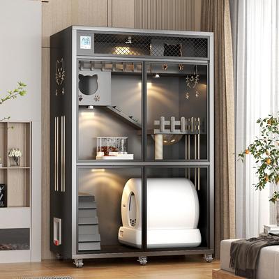 猫屋猫柜实木家用自动猫砂盆豪华防水大型可猫笼猫别墅防潮放