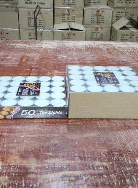 100个盒装4小时无烟蜡烛煮茶石蜡网红生日表白小蜡烛圆形50粒