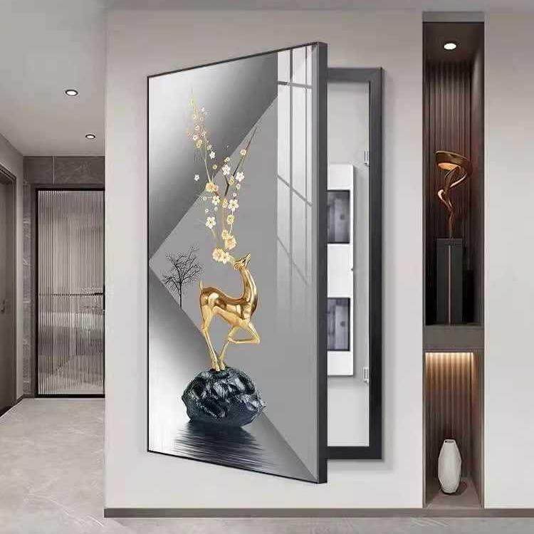 版尺寸MY-09090电表箱装饰画免打孔轻奢玄关画别墅遮挡开总关电大