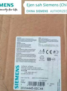软启动器 3RW4445/3RW4446/3RW4447/3RW4453/3RW4454-6BC44 全新