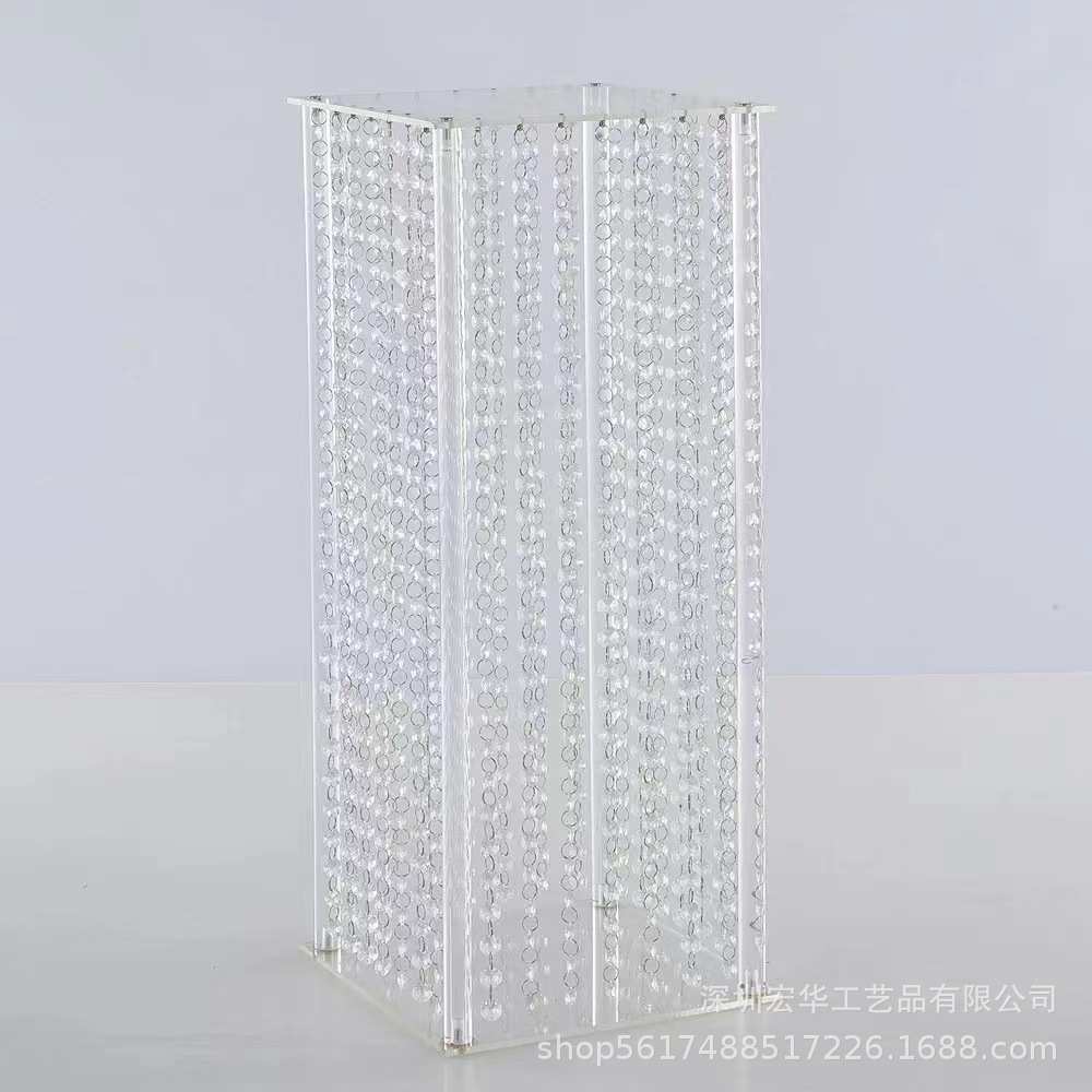 欧式婚礼装饰水晶亚克力路引舞台装饰婚庆T台摆件 主桌装饰品