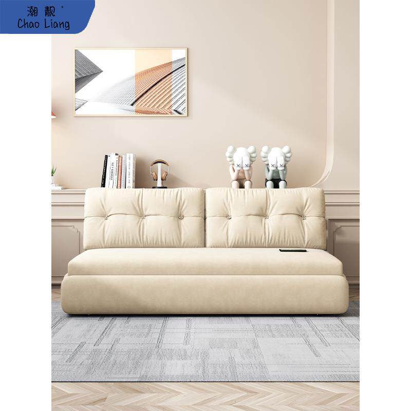 可折叠沙发床两用客厅多功能2026年新款小户型网红款无扶手抽拉床