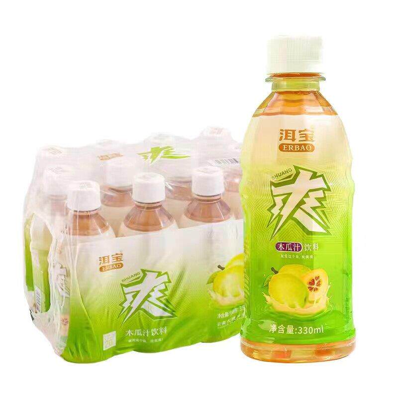云南特产青梅爽木瓜汁老式饮料酸甜梅子汁夏日果蔬汁饮品小瓶