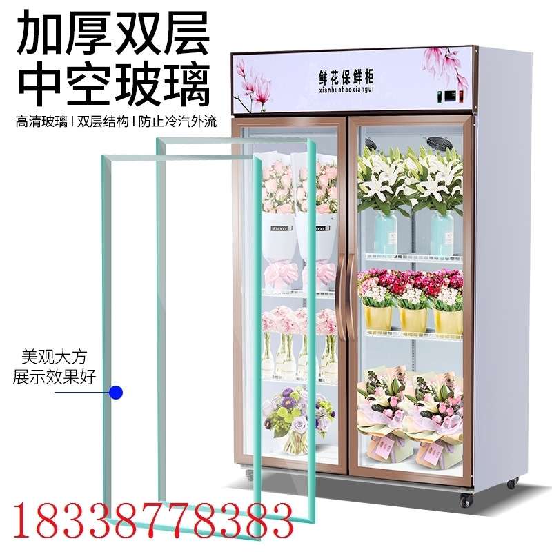 鲜花柜 商用风冷直冷单双大三门小型冷藏冷柜 定制鲜花保鲜柜