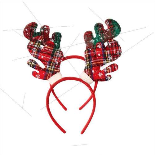 Christmas elk Headband Decorated Christmas antler headband