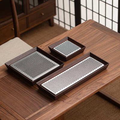 竹茶盘家用小型干泡盘轻奢高级感储水式壶承茶台沥水托盘茶具茶海