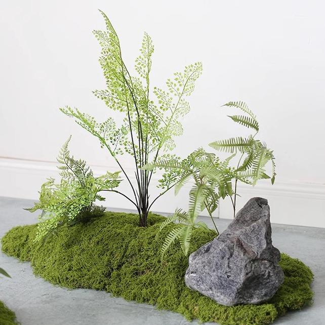 仿真苔藓室内软装微景观套装组合橱窗过道假青苔绿植造景布置装饰