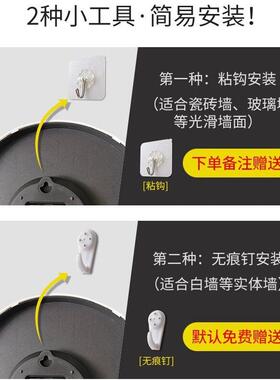 客厅家白尚墙钟2024ZW-0表用原木挂钟卧室静色音时钟简约时石英钟