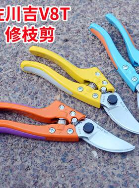 台湾佐川吉V8T大型号修枝剪园林园艺工具修树枝剪盆景剪刀果树剪